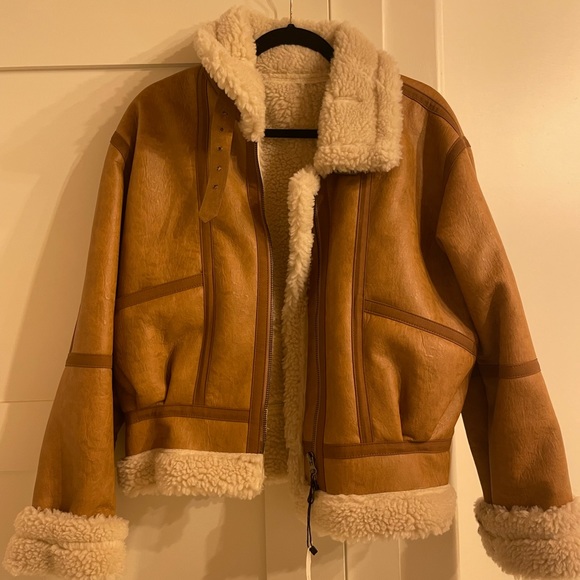 VINTAGE FAUX SHEARLING JACKET. NWOT! - Picture 1 of 2